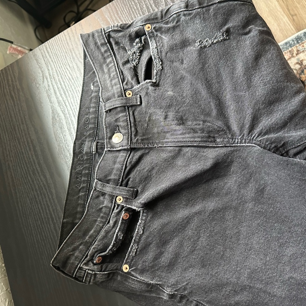 American Eagle Black Distressed Jeans